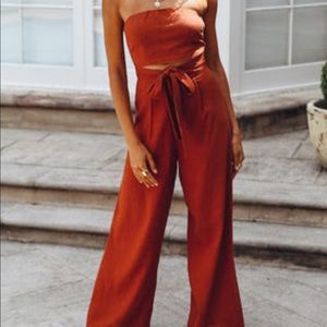 Pop Records Jumpsuit Rust